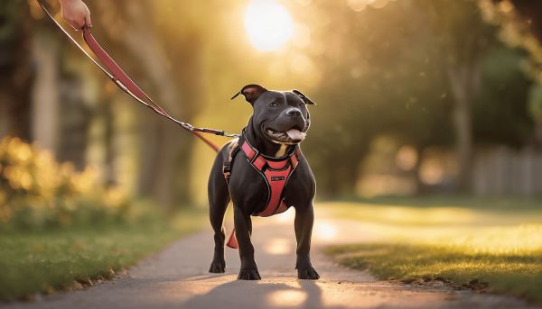 Ne laissez plus votre staffie tirer avec un harnais anti traction